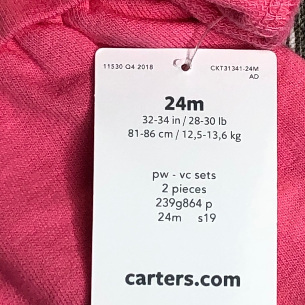 Carter's Girls 2-Piece Set Unicorn Shirt Size 24M - Picture 7 of 8